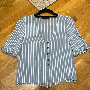 Zara Blue Stripped Top